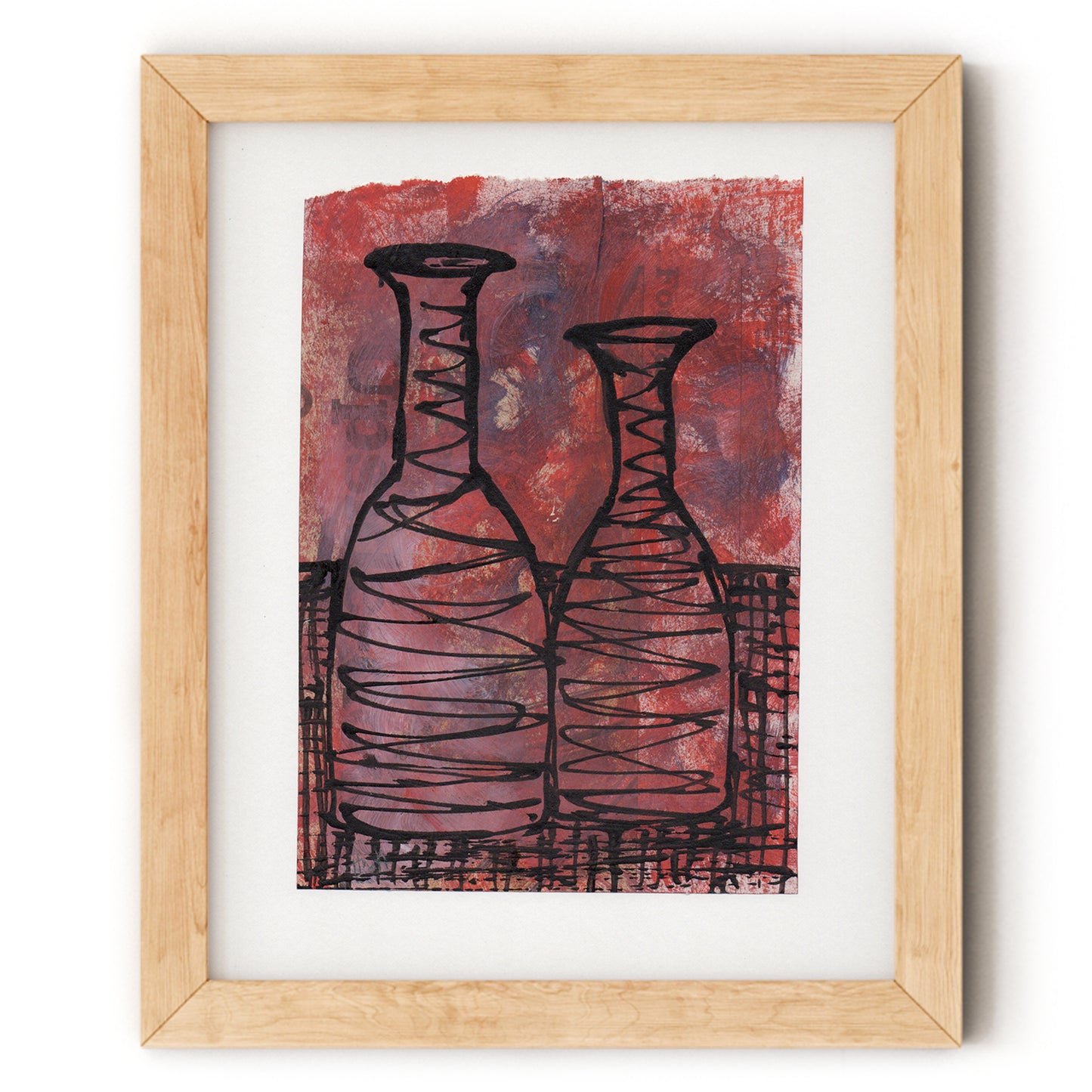 Bottle Form Dusky Rose shown in 8x10 Frame