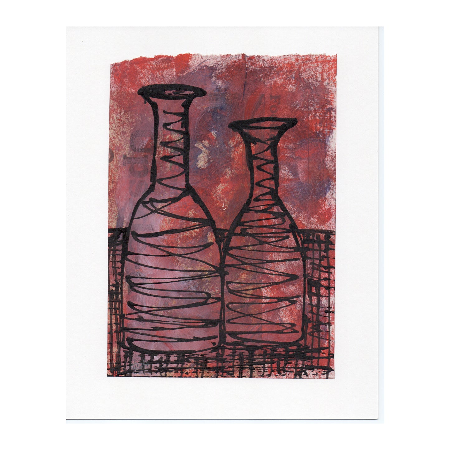 bottle form DUSKY ROSE shown un-framed