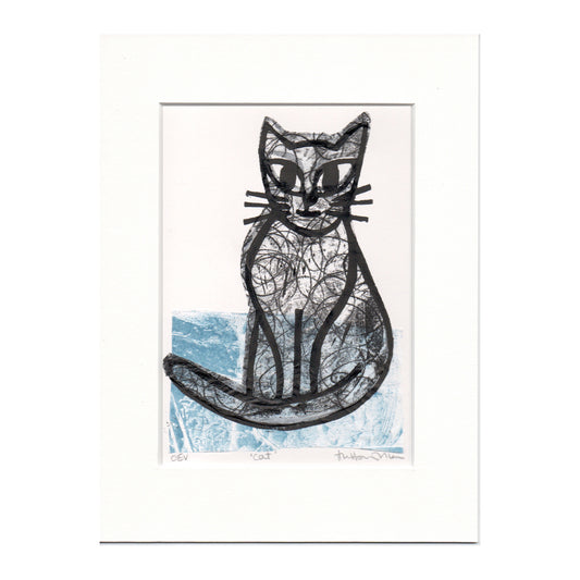 Cat 1 Lino Print